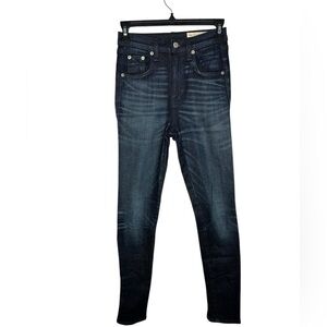 Rag & Bone Dark Rinse Anfield Skinny Jeans Zipper Size 24